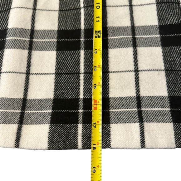 Stylus JCP Fuzzy Black/White Plaid Flannel Mini Skirt Lined NWT Sz 14 Classic - Picture 5 of 9